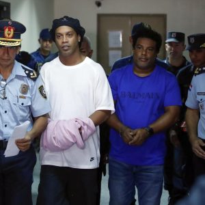 Ronaldinho is awaiting trial  