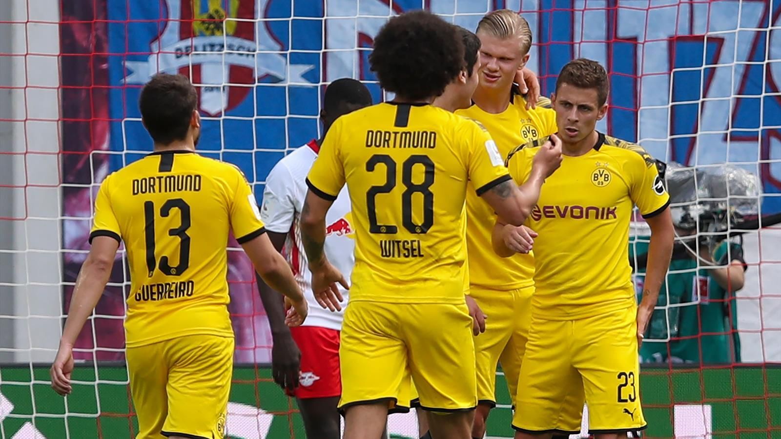 Erling Haaland scored his 13th goal to secure Borussia Dortmund's second place  