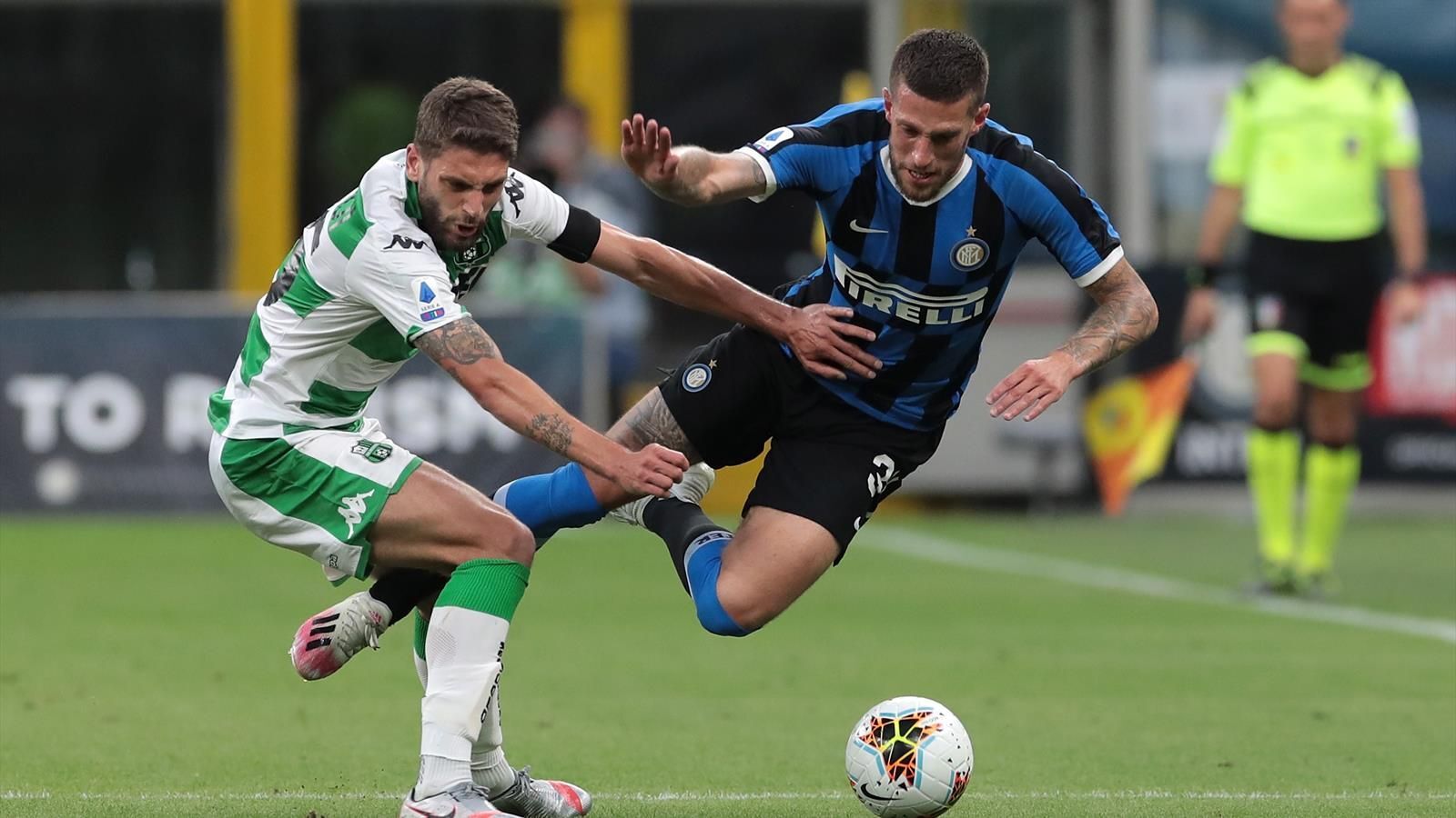 Inter and Sassuolo played a 3-3 draw