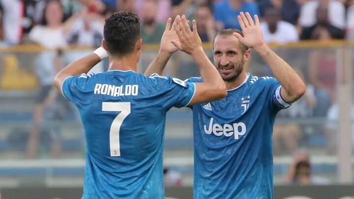 Chiellini was pleased to be with 'champion' Ronaldo  