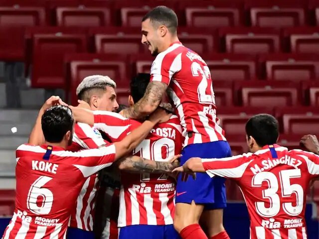 Atletico Madrid jumped up above Seville to the third position