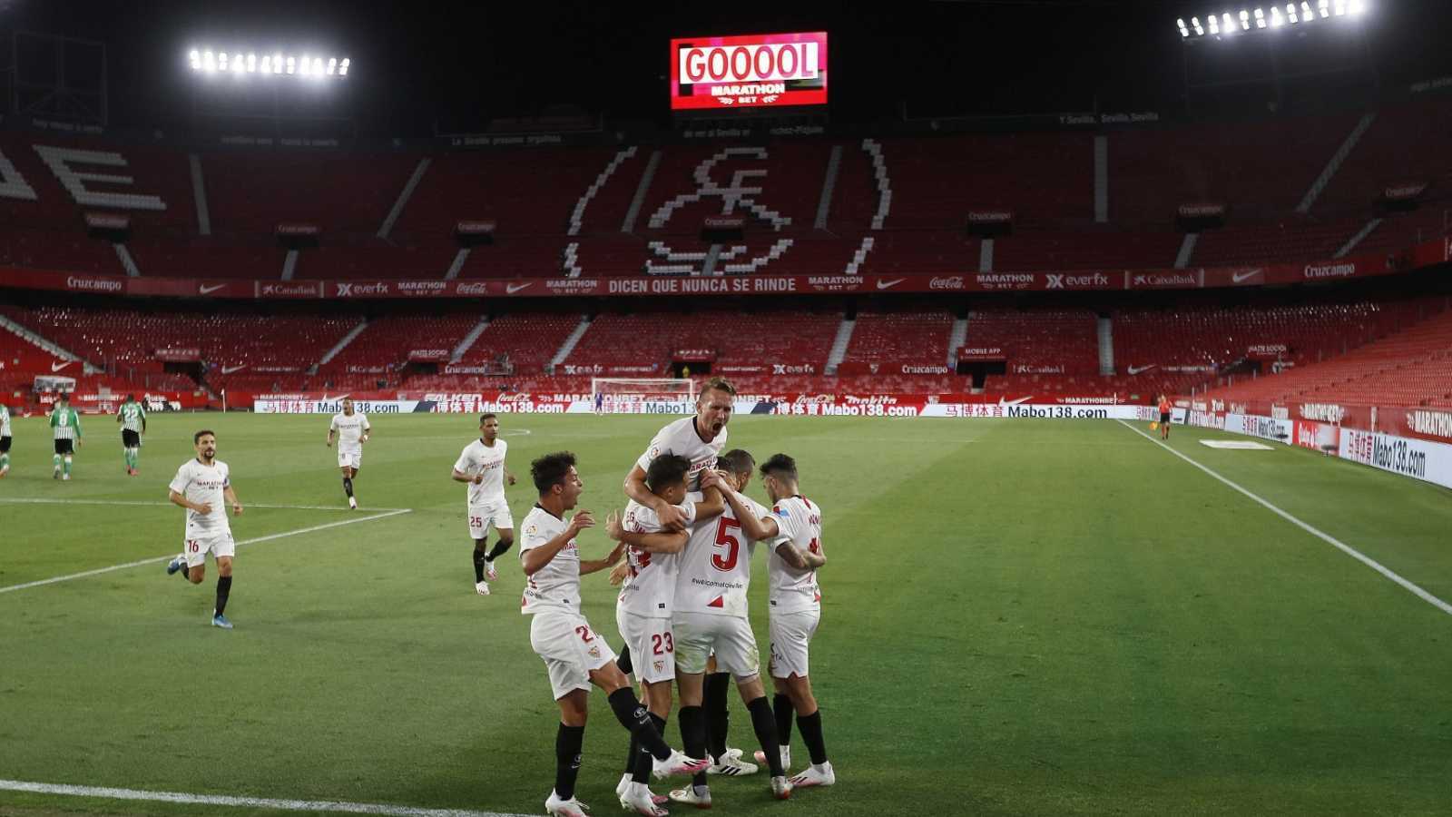Sevilla beat Betis 2-0 in the 28th round of the Spanish La Liga  