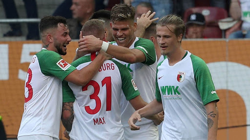 Cologne’s Timo Horn has saved a penalty against Augsburg