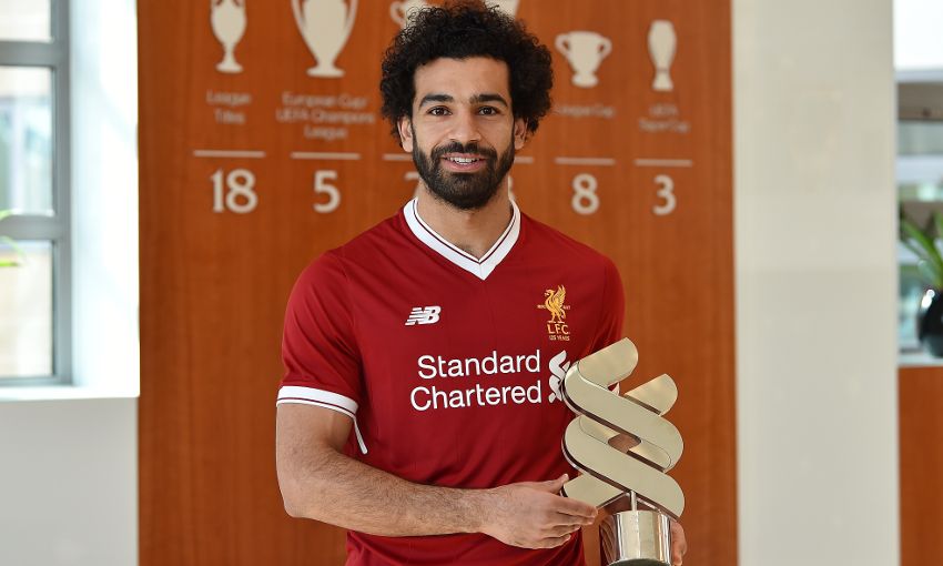 Mohamed Salah becomes the Standard Chartered Men's Player of the Month  