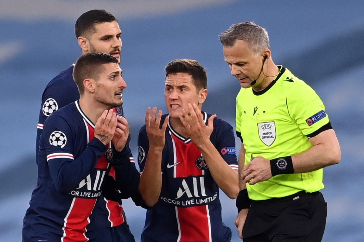 Verratti: “The referee told me to f*** off” | Referee  Bjorn Kuipers told PSG star to ‘f*CK off’ in Man City defeat – Herrera
