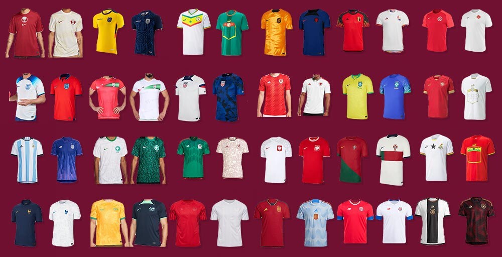 The best Football World Cup jerseys in Qatar