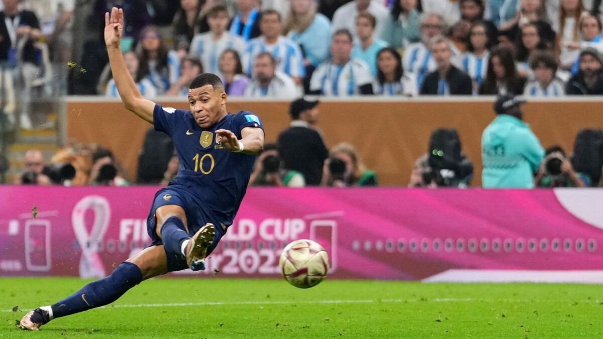 Kylian Mbappe taking on the mantle from Lionel Messi
